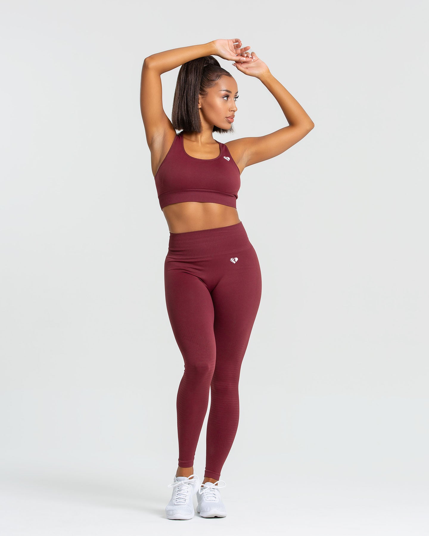 Power Seamless Sports Bra | Burgundy