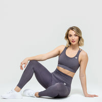 Power Seamless Sports Bra | Charcoal