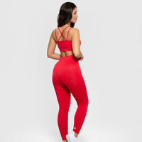 Power Seamless Sports Bra | Red