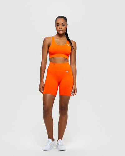 Orange cycling shorts women's best sale