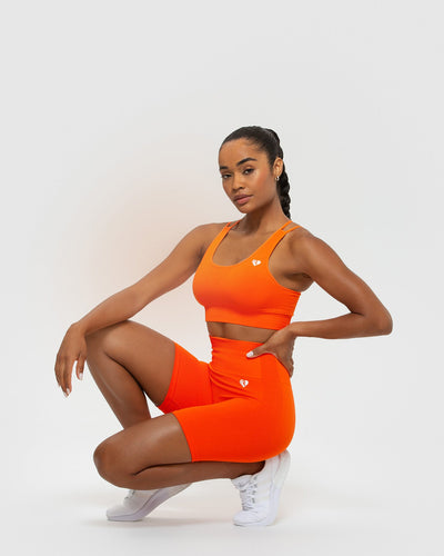 Orange cycling shorts women's clearance