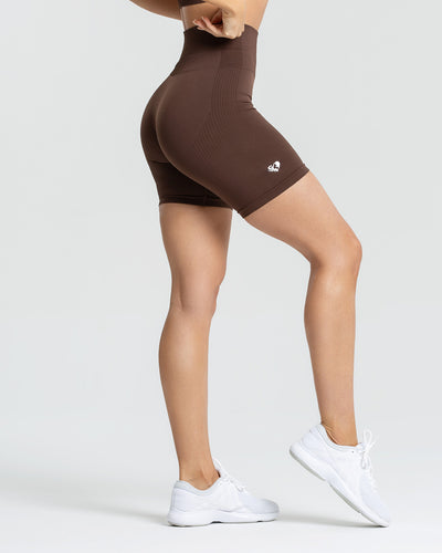 Power Seamless Cycling Shorts Walnut Brown