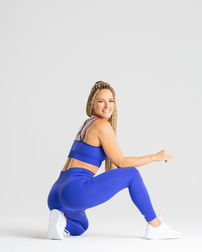 Royal Blue UV 50+ Lucy Vivid Performance Leggings Yoga Pants - Women
