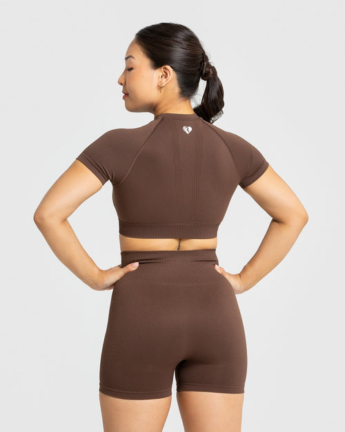 Premium Seamless Summer Strappy Crop - Brown – STAX.