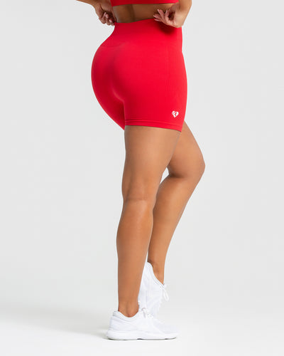 Womens red biker shop shorts
