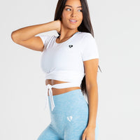 True Tie Crop Top | White
