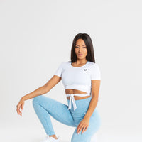 True Tie Crop Top | White