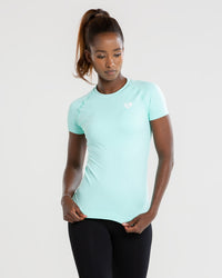 Power Seamless T-Shirt | Bleached Aqua