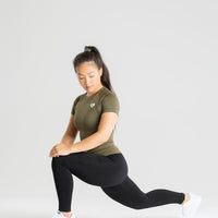 Power Seamless T-Shirt | Khaki