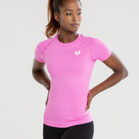 Power Seamless T-Shirt | Phlox Pink