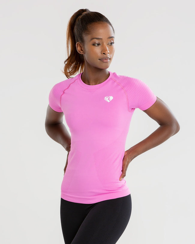 Power Seamless T-Shirt | Phlox Pink