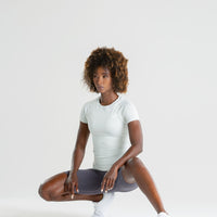 Power Seamless T-Shirt | Washed Light Grey